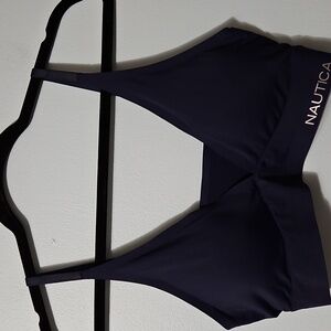 Nautica Women's Dark Blue Bralette With Removable Pads Wire Free Size L